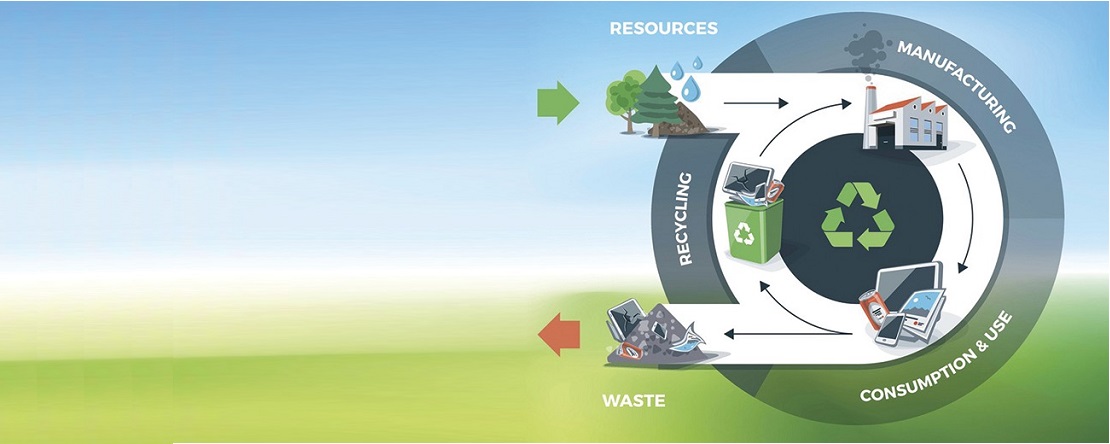 Slide background tái chế phế liệu